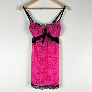 Linea Donatella Pink Lace Babydoll Dress
